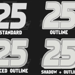 NUMBER DECAL STICKER SHEET RC RACING Number "THREE"
