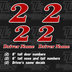 gokart racing numbers