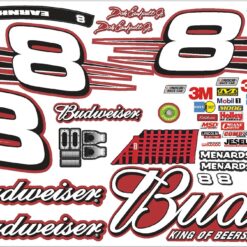 8 earnhardt budweiser rc decals