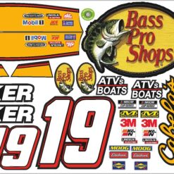 19 TRACKER BASSPRO RC NASCAR DECAL SHEET