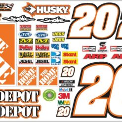 TONY STEWART 20 HOME DEPOT RC STICKER SHEET