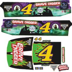 RC nascar half wrap kit gravedigger harvick