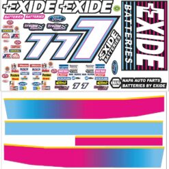 Kulwickis #7 Exide Batteries RC nascar decal sheet