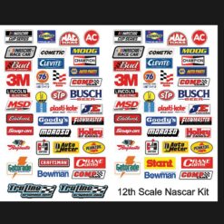 12TH SCALE RC SPONSOR DECAL SHEET VINTAGE LOSI NASCAR