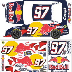 RED BULL SVG LOSI NASCAR DECAL STICKER SHEET